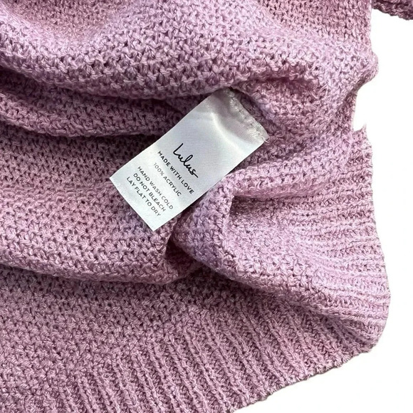 Lulus Easy Inspiration Lilac V-Neck Pullover Sweater XS - Picture 4 of 5